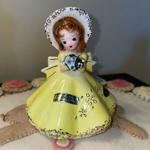 Vintage Josef Originals Doll of the Month August Birthday Girl Figurine